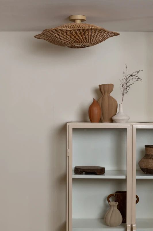 Good&Mojo Bamboe LED Plafondlamp Madura | 1X E27 Max 60W | Warm Earth Tones