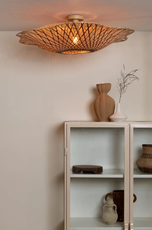 Good&Mojo Bamboe LED Plafondlamp Madura | 1X E27 Max 60W | Warm Earth Tones