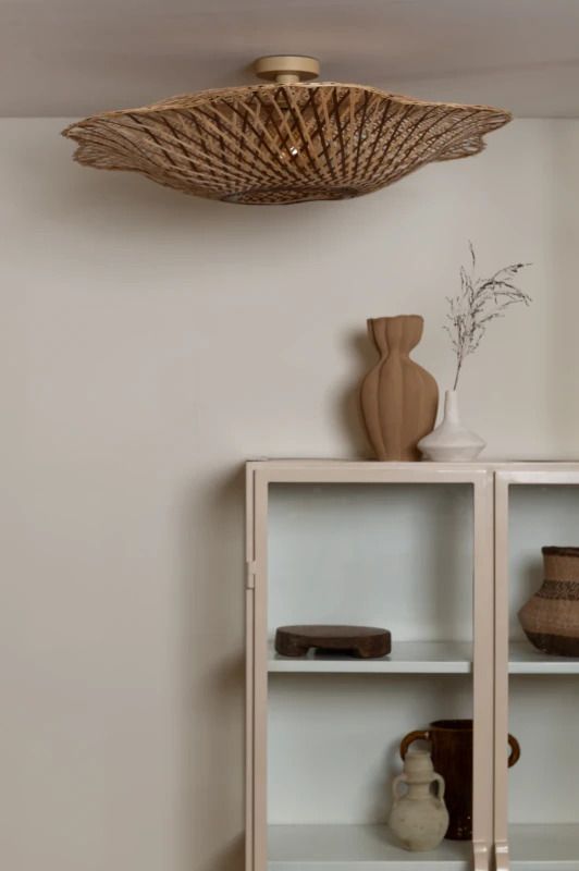 Good&Mojo Bamboe LED Plafondlamp Madura | 1X E27 Max 60W | Warm Earth Tones