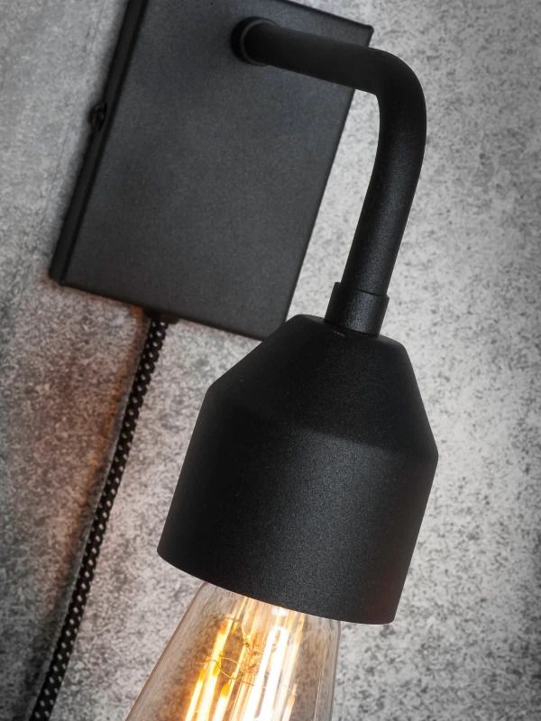 it's about RoMi LED Wandlamp Madrid | 1X E27 Max 60W | Black