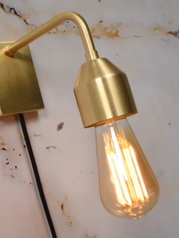 it's about RoMi LED Wandlamp Madrid | 1X E27 Max 60W | Gold