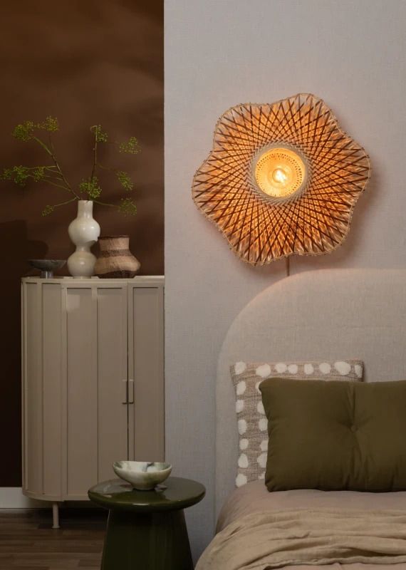 Good&Mojo Bamboe LED Wandlamp Madura | 1X E27 Max 60W | Warm Earth Tones