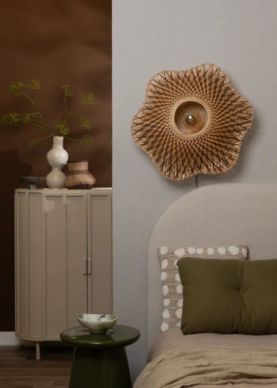 Good&Mojo Bamboe LED Wandlamp Madura | 1X E27 Max 60W | Warm Earth Tones