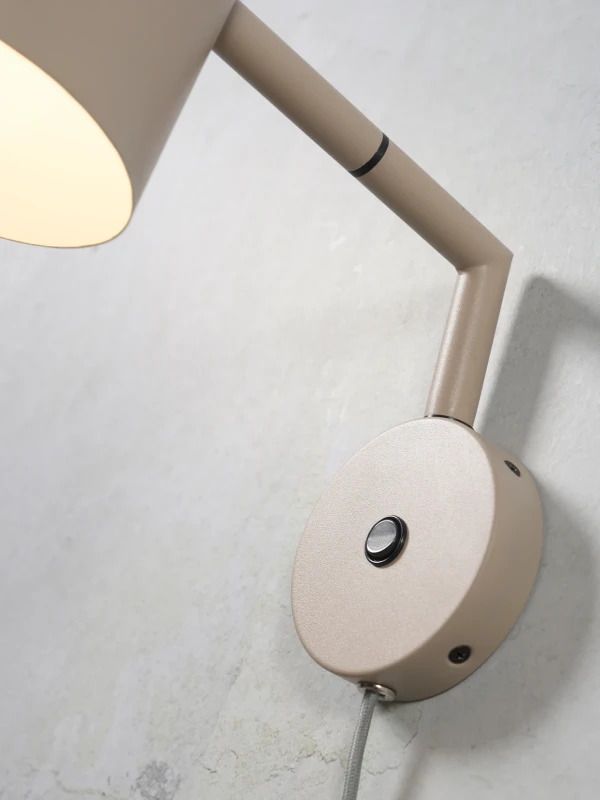 it's about RoMi LED Wandlamp Marseille | 1X E27 Max 40W | Sand