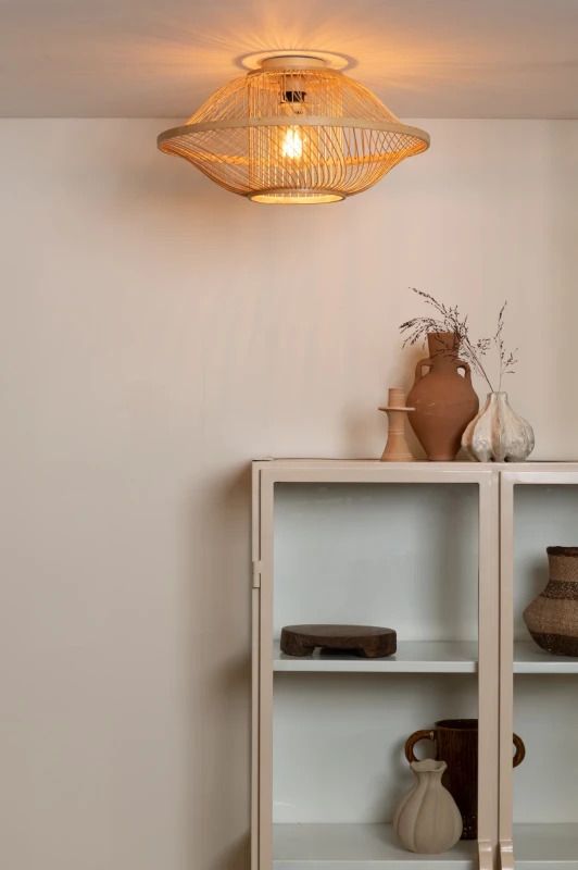 Good&Mojo Bamboe LED Plafondlamp Maui | 1X E27 Max 60W | Pure Natural