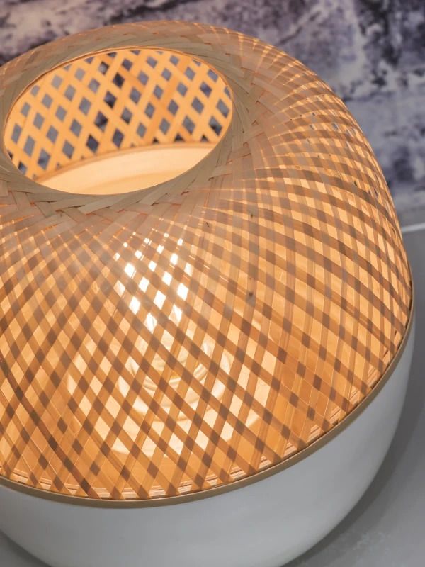 Good&Mojo Bamboe LED Tafellamp Mekong | 1X E27 Max 40W | White/Natural