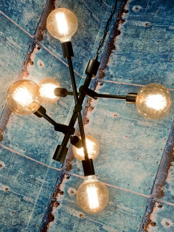 it's about RoMi LED Hanglamp Nashville | 6X E27 Max 60W | Black