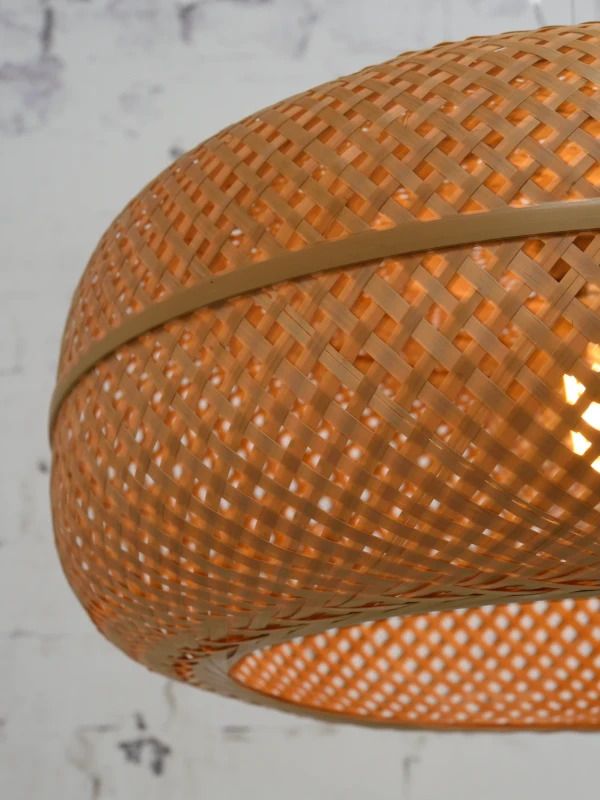 Good&Mojo Bamboe LED Hanglamp Palawan | 2X E27 Max 60W | Naturel