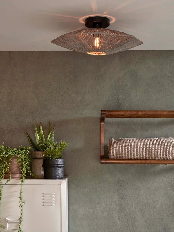 Good&Mojo LED Plafondlamp Panama | E27 60W | Dark Grey