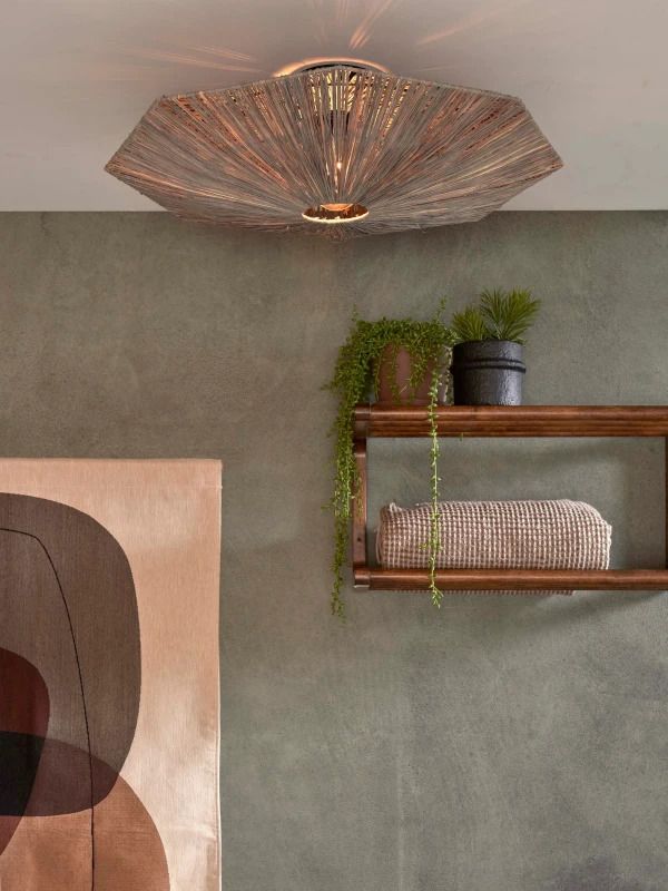 Good&Mojo LED Plafondlamp Panama | E27 60W | Dark Grey
