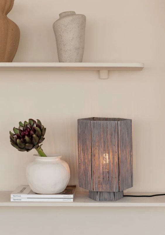 Good&Mojo LED Tafellamp Panama | 1X E27 Max 60W | Soft Stone Grey