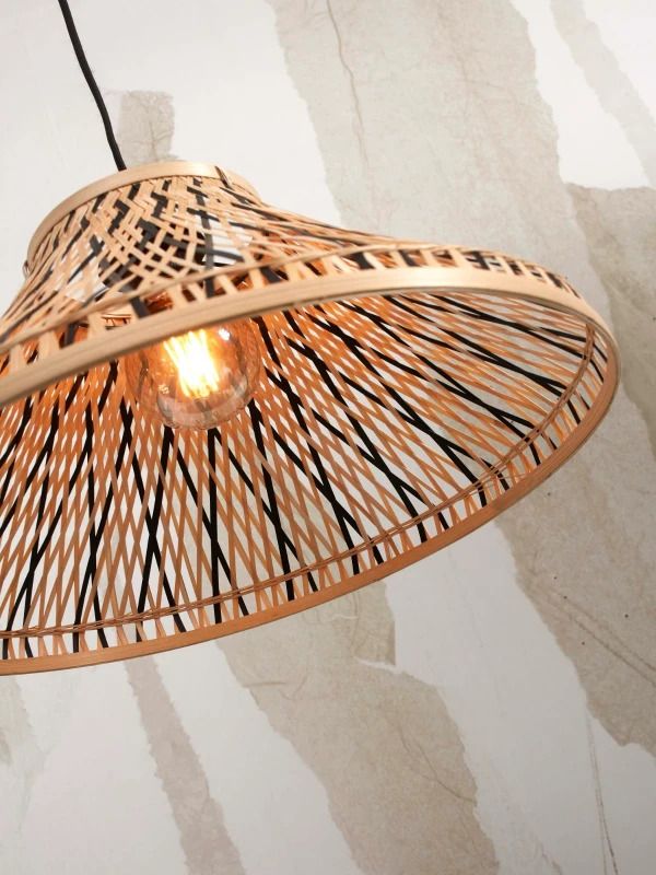 Good&Mojo Bamboe LED Staande Lamp Tahiti | 1X E27 Max 60W | Natural/Black