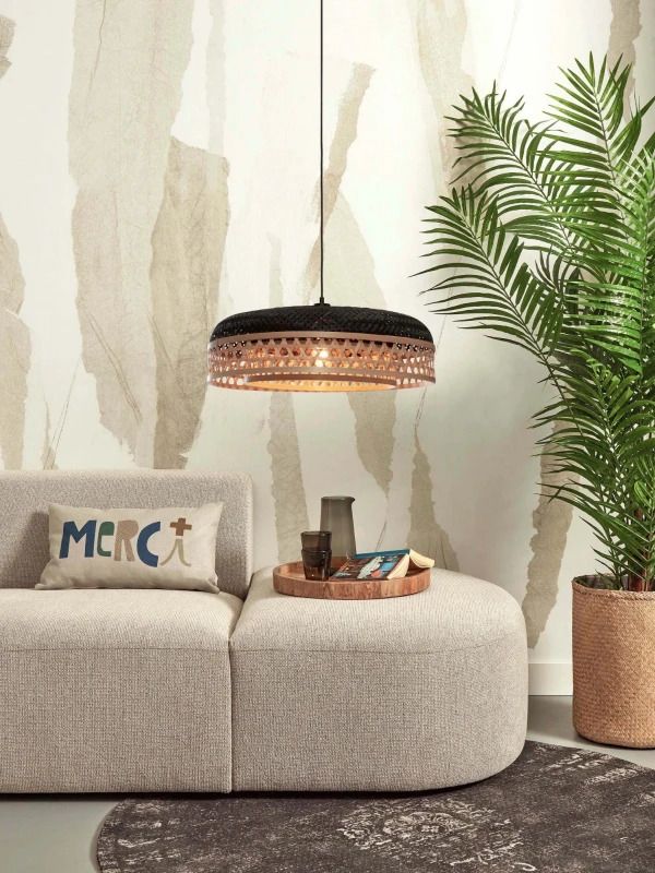 Good&Mojo Bamboe LED Hanglamp Ubud | 1X E27 Max 60W | Natural/Black