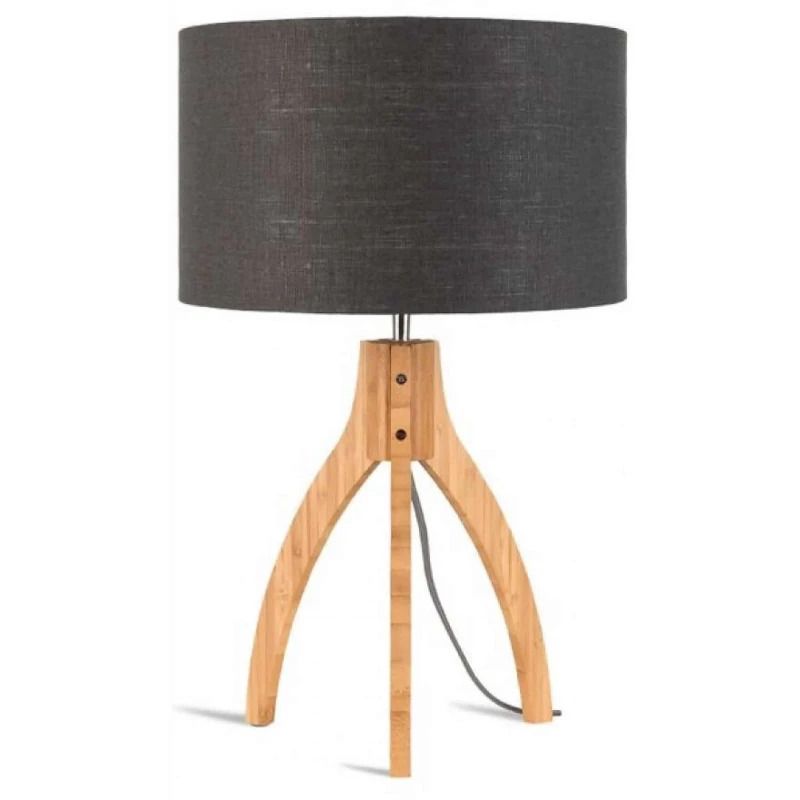 Good&Mojo Bamboe LED Tafellamp Annapurna | 1X E27 Max 40W | Dark Grey