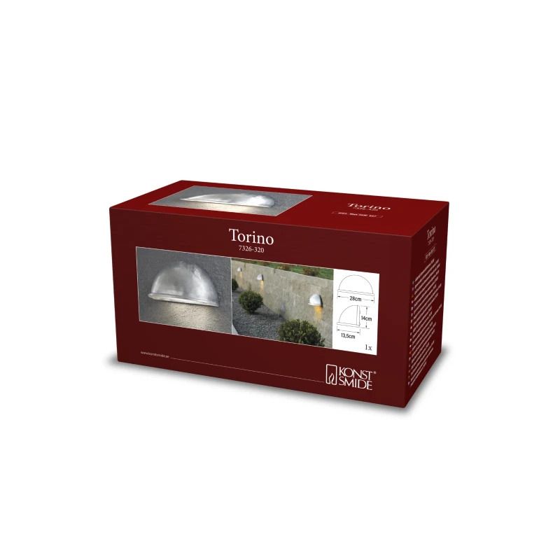 Konstsmide Buiten Wandlamp Torino | Max. 1x 35W GU10 | Zwart Aluminium | IP44