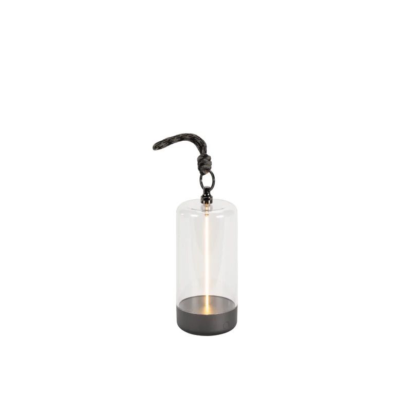 Konstsmide Tuin Tafellamp Edison XS | 0.4W LED | Antraciet | 2700K | IP54 | Dimbaar | Oplaadbaar