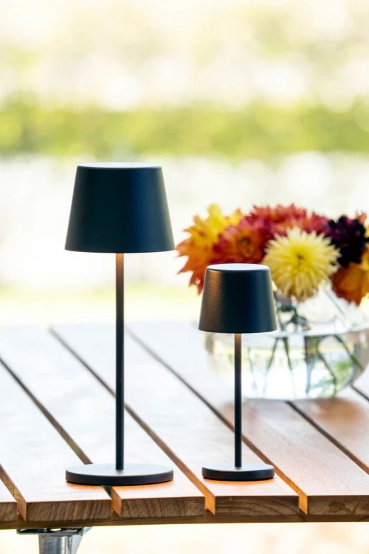 Konstsmide Tuin Tafellamp Vence | 2.2W LED | Zwart Aluminium | 2700K | IP54 | Dimbaar