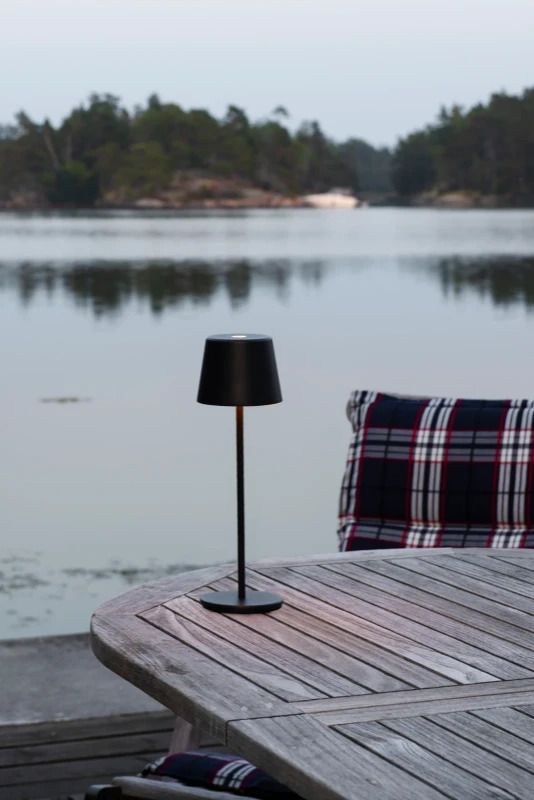 Konstsmide Tuin Tafellamp Vence | 2.2W LED | Zwart Aluminium | 2700K | IP54 | Dimbaar