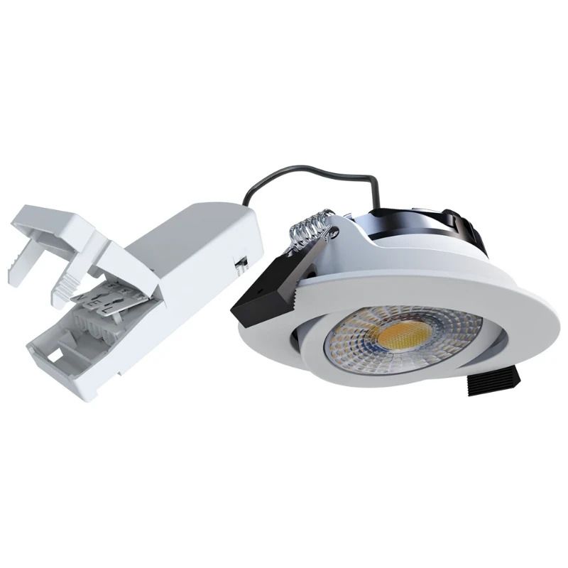ELP LED Inbouwspot Ø68mm | 6W 2700K/4000K 600Lm | 927/940 60° IP44 | Triac Dimbaar | Wit 3CCT