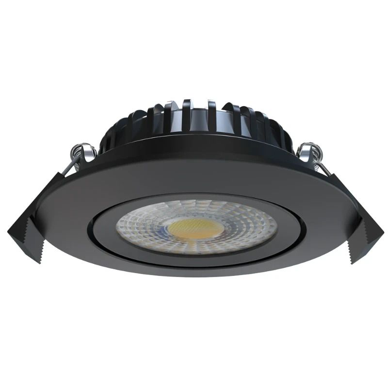 ELP LED Inbouwspot Ø68mm | 6W 2700K/4000K 600Lm | 927/940 60° IP44 | Triac Dimbaar | Zwart 3CCT