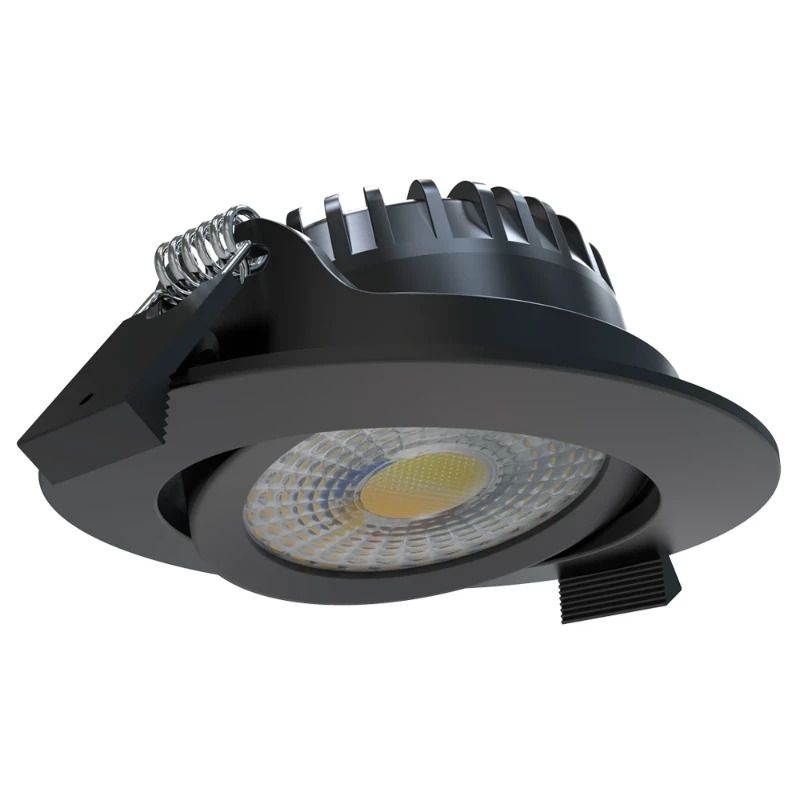 ELP LED Inbouwspot Ø68mm | 6W 2700K/4000K 600Lm | 927/940 60° IP44 | Triac Dimbaar | Zwart 3CCT