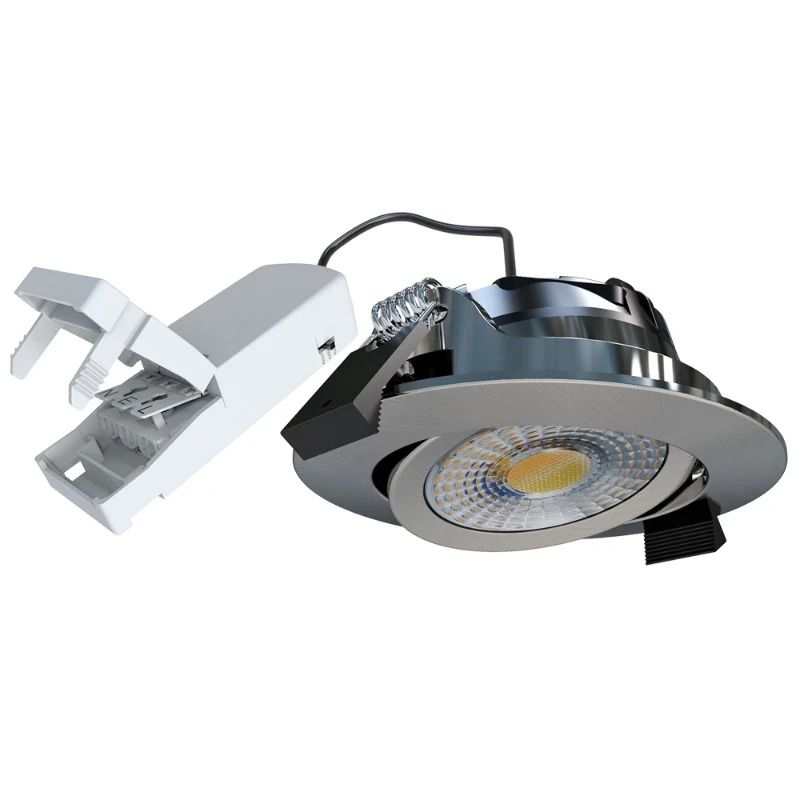 ELP LED Inbouwspot Ø68mm | 6W 2700K/4000K 600Lm | 927/940 60° IP44 | Triac Dimbaar | Zilver 3CCT