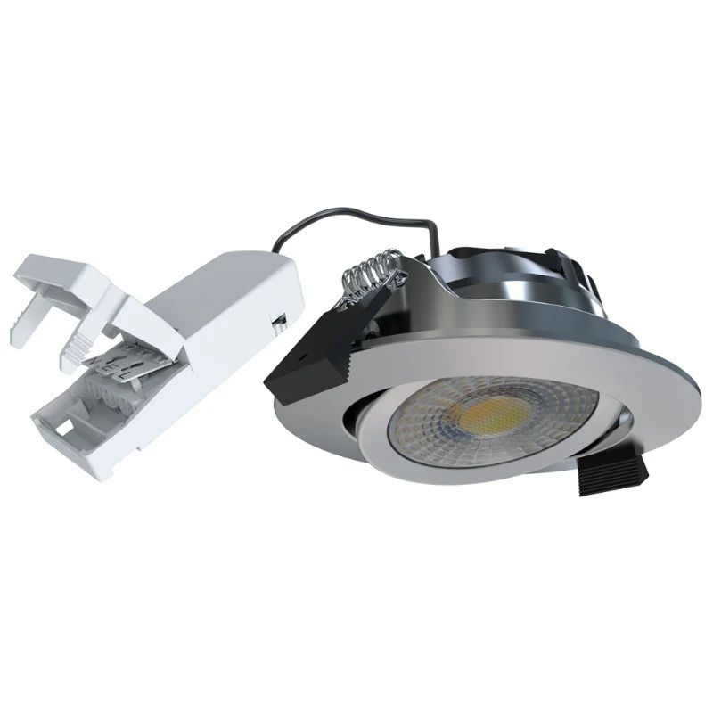 ELP LED Inbouwspot Ø68mm | 6W 2700K/4000K 600Lm | 927/940 60° IP44 | Triac Dimbaar | Chroom 3CCT