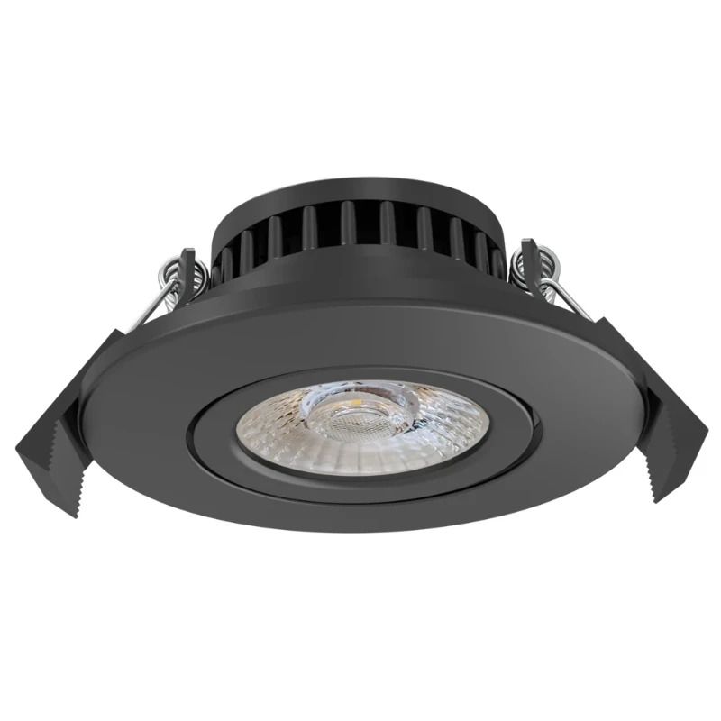 ELP LED Inbouwspot Ø70mm | 7W 2700K/3000K 700Lm | 927/930 38° IP65 | Triac Dimbaar | Zwart