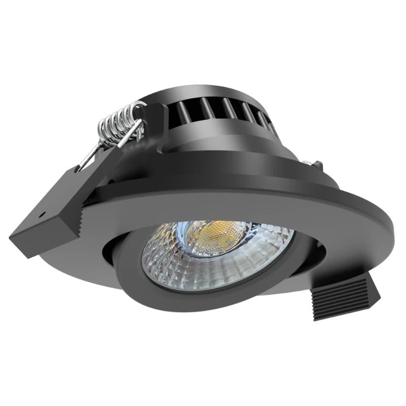 ELP LED Inbouwspot Ø70mm | 7W 2700K/3000K 700Lm | 927/930 38° IP65 | Triac Dimbaar | Zwart