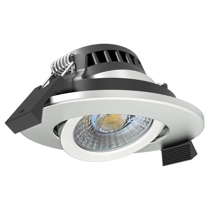 ELP LED Inbouwspot Ø70mm | 7W 2700K/3000K 700Lm | 927/930 38° IP65 | Triac Dimbaar | Zilver