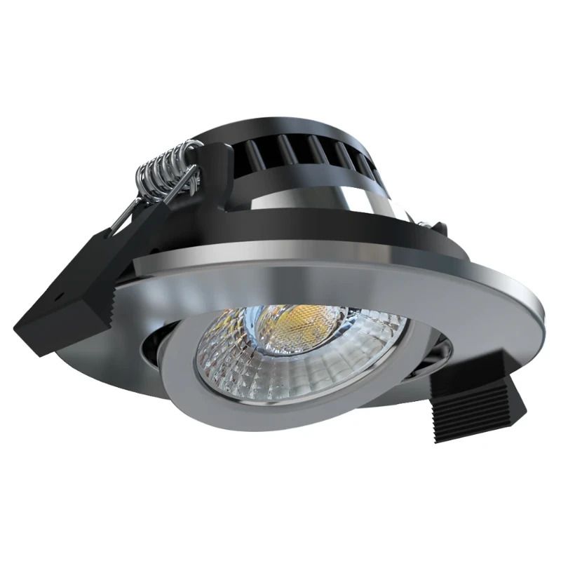 ELP LED Inbouwspot Ø70mm | 7W 2700K/3000K 700Lm | 927/930 38° IP65 | Triac Dimbaar | Chroom