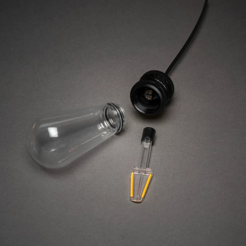 Konstsmide LED Lichtsnoer Add-on | 10 Lichtpunten Extra Warm Wit | 10m | 24V | IP44