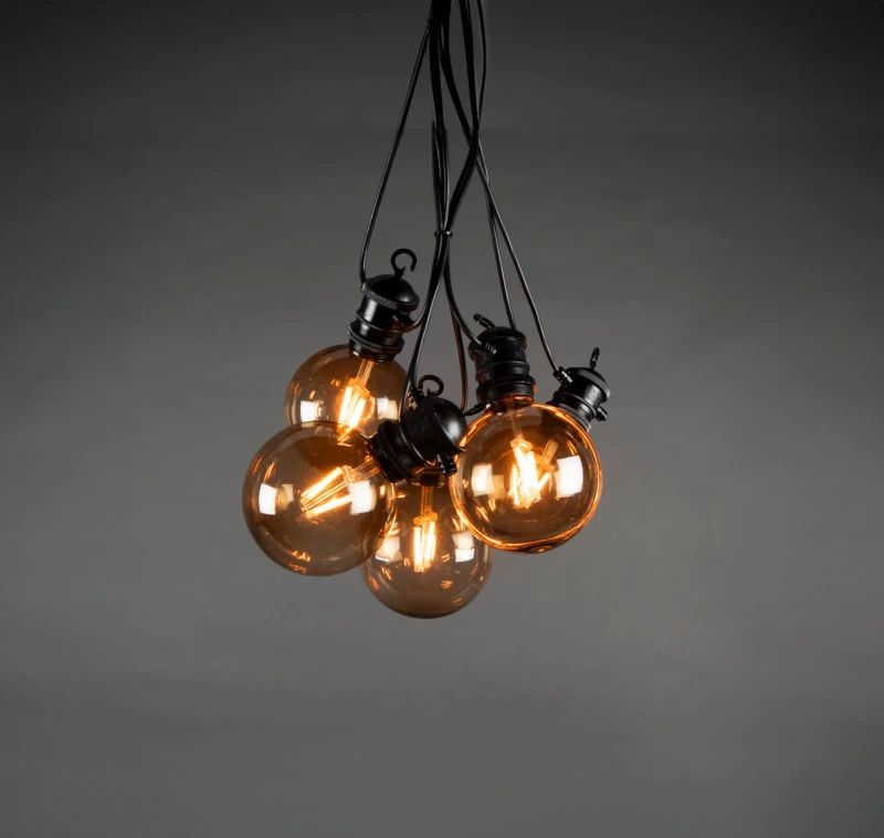 Konstsmide LED Lichtsnoer Add-on | 10 Lichtpunten | 10m | Extra Warmwit | 24V | IP44