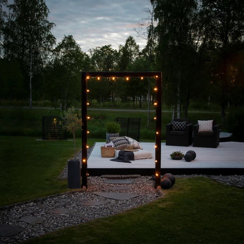 Konstsmide LED Lichtsnoer Feestverlichting Add-on | 20 Lichtpunten | 10m | Extra Warmwit | 24V | IP44