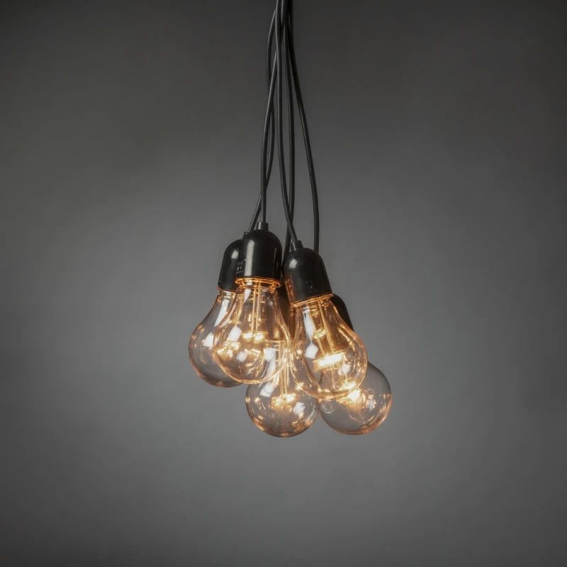 Konstsmide LED Lichtsnoer | 20 Lichtpunten Extra Warm Wit | 9,75m | 24V | IP44