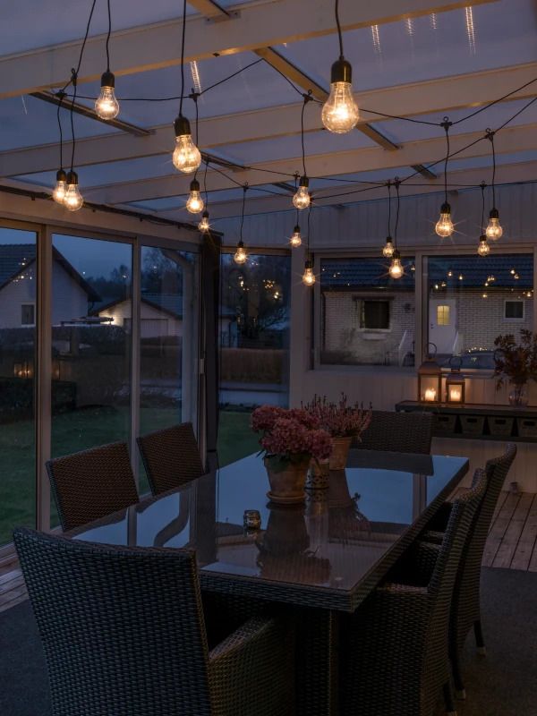 Konstsmide LED Lichtsnoer | 20 Lichtpunten Extra Warm Wit | 9,75m | 24V | IP44