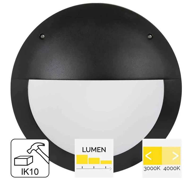 Megaman LED Opbouwarmatuur Ø309mm | 22W 3000K/4000K 900Lm/2000lm 830/840 | IP66 | MM10554