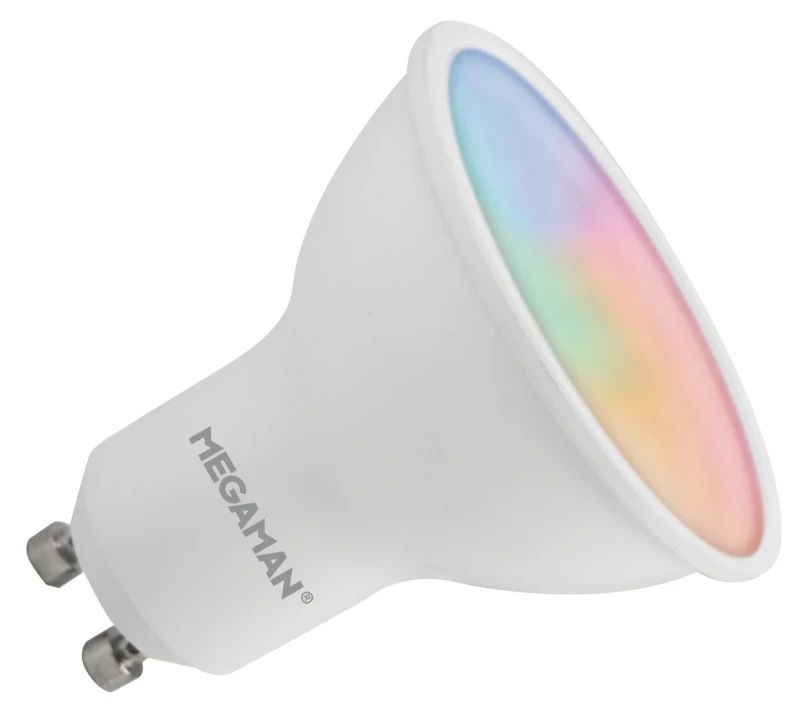 Megaman GU10 PAR16 LED Spot | 5.5W RGBW 220V/240V | 110° Ø50mm Dimbaar | MM12344