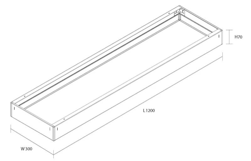 Megaman Onderdeel | OPBOUWFRAME 120x30x7CM | MM12303