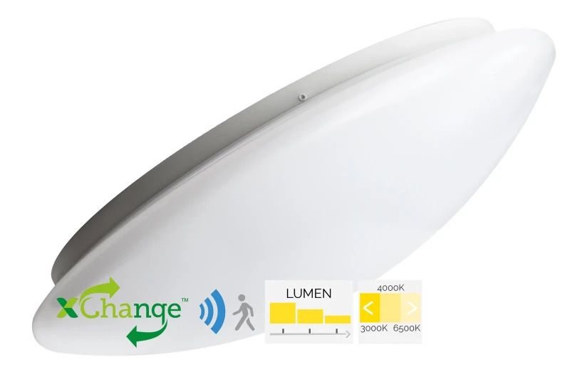 Megaman LED Opbouwarmatuur Ø330mm | Max 20W 3000K/6500K 1150Lm/2400lm 830/865 |  Sensor | MM12448