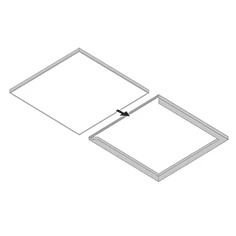 Performance in Lighting Onderdeel | PLATO OPBOUWFRAME 600X600MM (NEW)-Opbouwframe | 3116983