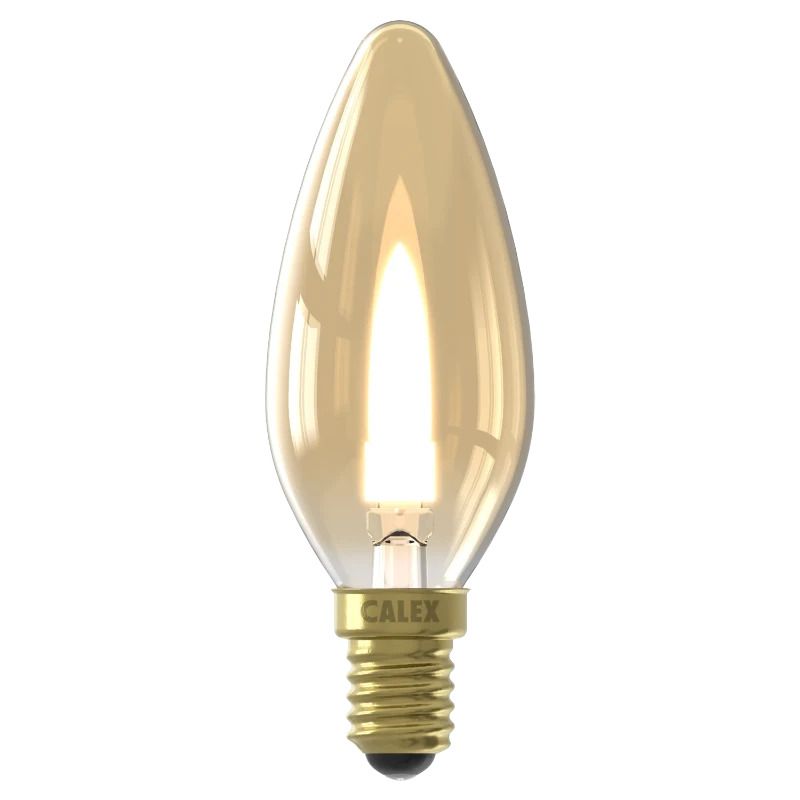 Calex E14 LED Kaarslamp Goud | 1W 15Lm 1600K | 220-240V 816 B35