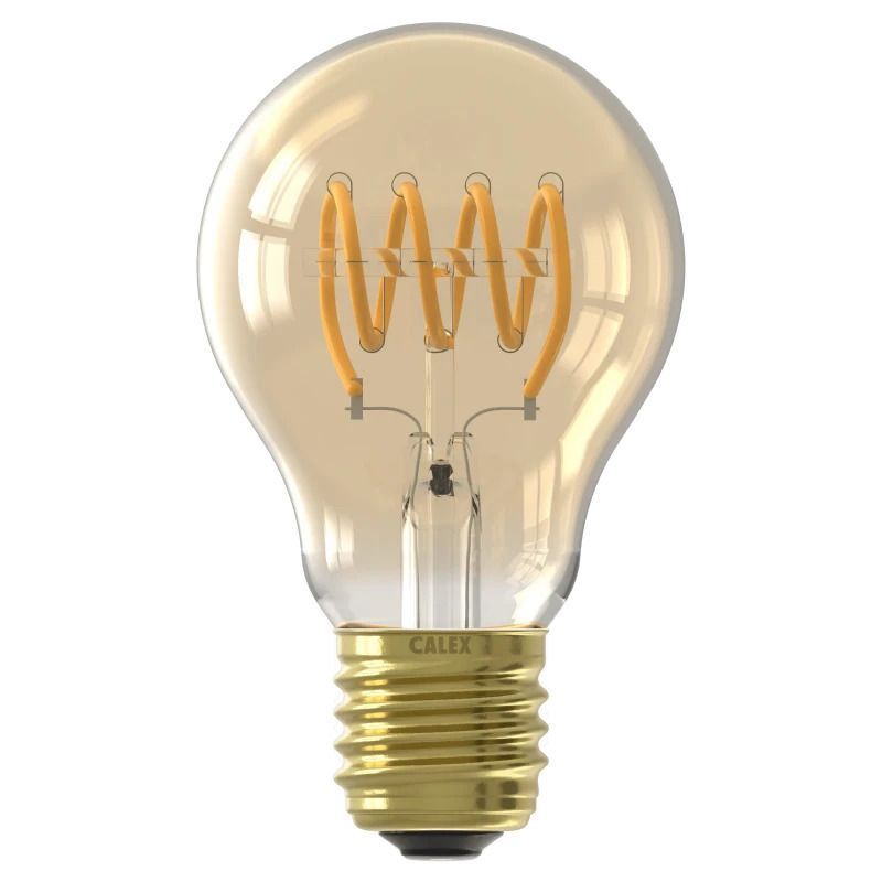 Calex E27 LED Lamp Goud | 3.5W 230Lm 2200K | 220-240V 822 A60 | Met Daglicht Sensor