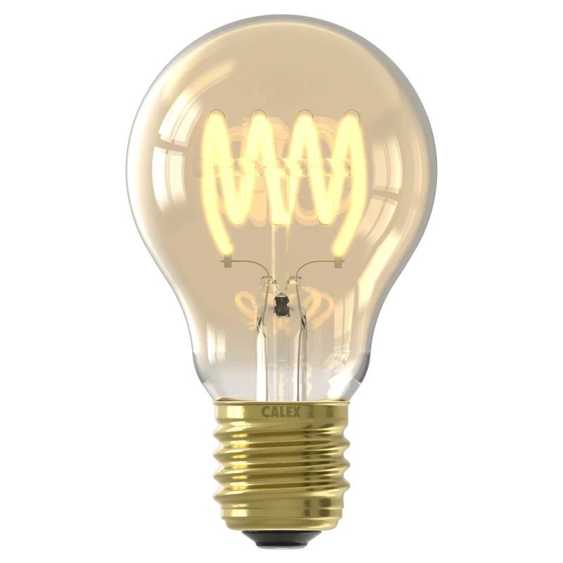 Calex E27 LED Lamp Goud | 3.5W 230Lm 2200K | 220-240V 822 A60 | Met Daglicht Sensor