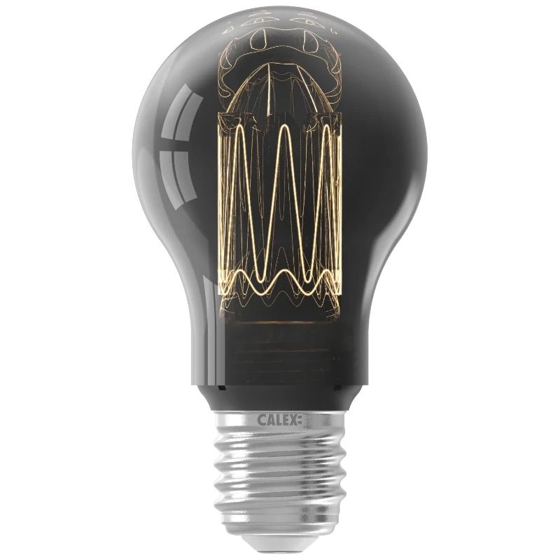 Calex E27 LED Lamp Glasfiber Titanium | 3.5W 40Lm 2000K | 220-240V 820 A60 | Dimbaar