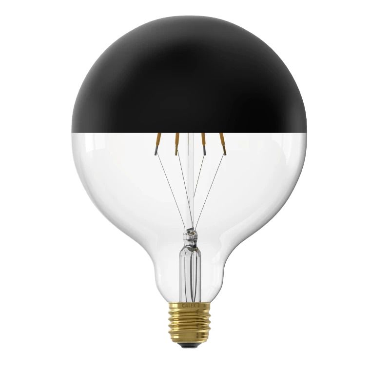 Calex E27 LED Globelamp Zwart | 4W 200Lm 1800K | 220-240V 918 G125 | Dimbaar