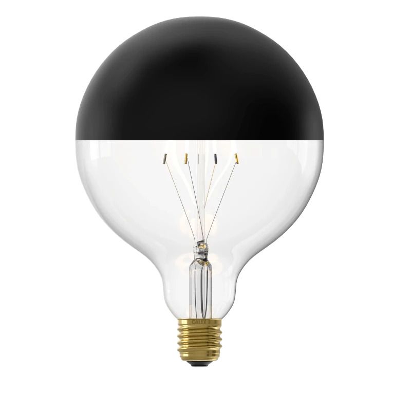 Calex E27 LED Globelamp Zwart | 4W 200Lm 1800K | 220-240V 918 G125 | Dimbaar