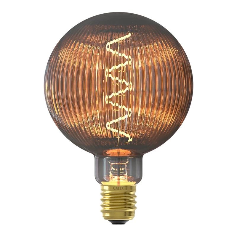 Calex E27 LED Globelamp Pulse Nantes Smoke | 4W 40Lm 1800K | 220-240V 918 G125 | Dimbaar