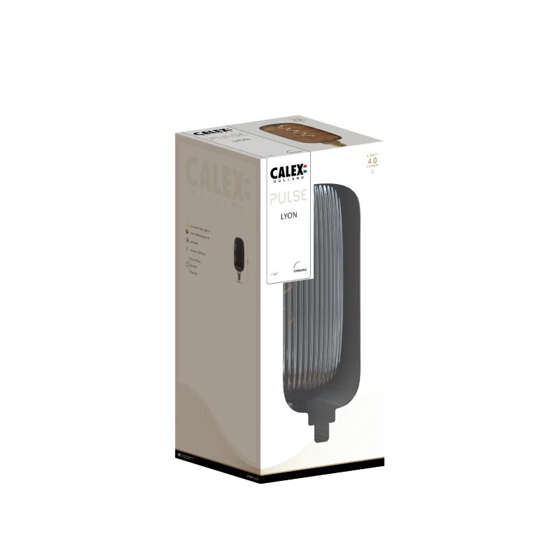 Calex E27 LED Lamp Pulse M Lyon Smoke | 4W 40Lm 1800K | 220-240V 918 | Dimbaar