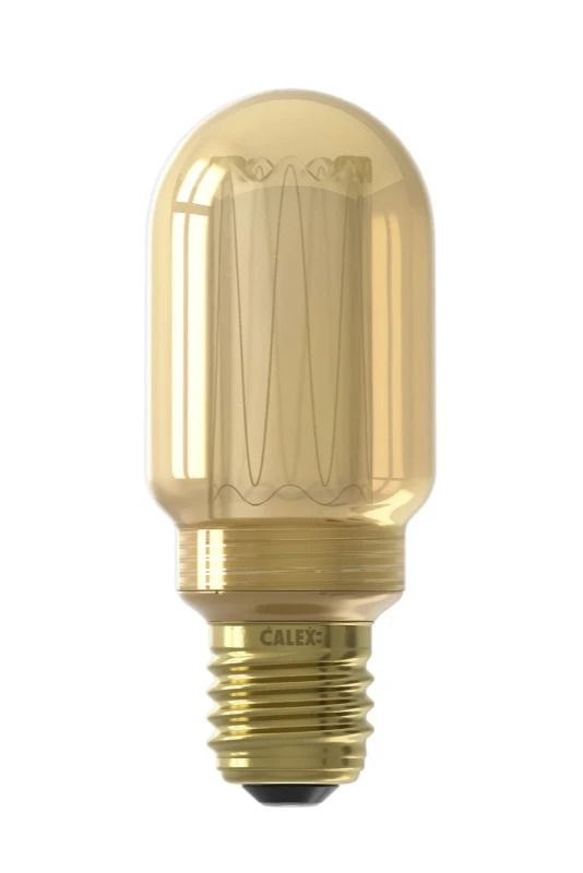 Calex E27 LED Buislamp Goud | 3.5W 120Lm 1800K | 220-240V T45 | Dimbaar